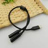 USB Type C на 3,5 мм двойной female адаптер для наушников USB C на звуковой донгл кабель-шнур преобразователи передачи сигнала для Mobi