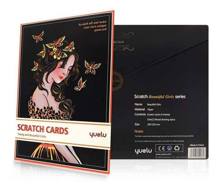 Magiczna zdrapka piękne dziewczyny (4szt.) 30x21 cm