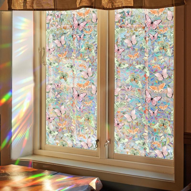 Stained Glass Window Film Window Privacy Film Daisy Window Sticker Vinyl Glass Window Films Home Aesthetic Decor Room Decor