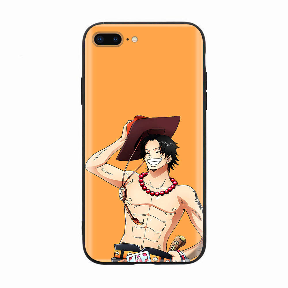 Черный чехол для Xiaomi Redmi 13C Note 9 iPhone XR 7 8 14 15 11 12 13 X XS Pro Max Samsung A25 S23 S24 FE Ultra Plus One Piece Ace