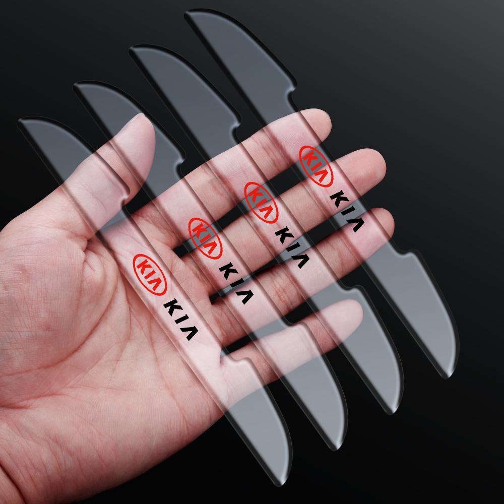 AANI1 4pcs Car Door Edge Protector Stickers Anti Collision Strips For Kia Rio Picanto Sportage Niro Morning Ceed ProCeed Optima Seltos