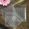 100Pcs Christmas Gifts Clear Dot Candy Cookie Bags Wedding Birthday Party Craft Self Adhesive Plastic Biscuit Packaging Gift Bag