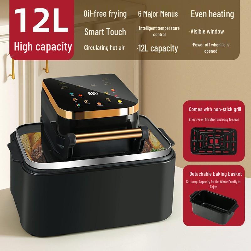 Умная аэрофритюрница из нержавеющей стали, Большая вместимость, Стандарт США