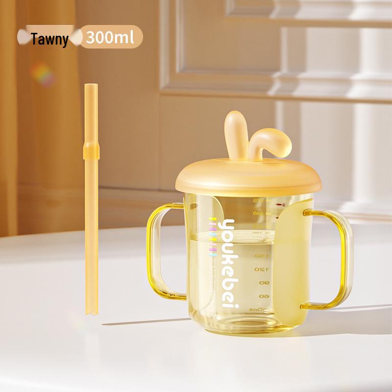 Детский поильник из PPSU с двумя ручками и соломинкой – Изолированный и термостойкий для молока, сока и воды.