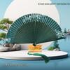 Classic Black Bamboo Folding Fan - Chinese Style Mosquito Repellent for a Cool Summer Breeze