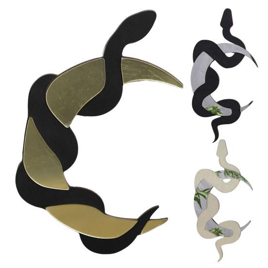 Yousheng деревянная настенная вывеска змея и полумесяц, зеркальное украшение в стиле бохо, светоотражающий полумесяц, украшение для гостиной, спальни