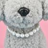 Ожерелье для щенков, модные подвески из искусственного жемчуга, регулируемая цепочка на шею для кошек и собак, аксессуары для домашних животных