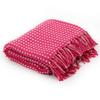 VidaXL Cotton Checkered Blanket 160 X 210 Cm Pink