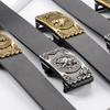 Chinese Zodiac Retro Men's Automatic Cowhide Leather Belt