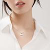 Tiffany И Ко. Tiffany & Co. Мини кулон двойное сердце Серебряное ожерелье Женское ожерелье 22309307