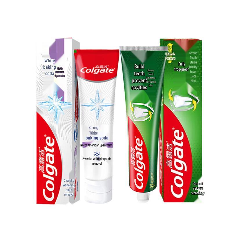 Colgate Набор из двух зубных паст: Сильная белая пищевая сода и комплексная защита от кариеса