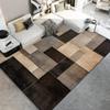 Nordic Black Brown Carpet for Living Room Home Decorations Coffee Table Large Area Plaid Rugs Bedroom Floor Mats Children Carpet