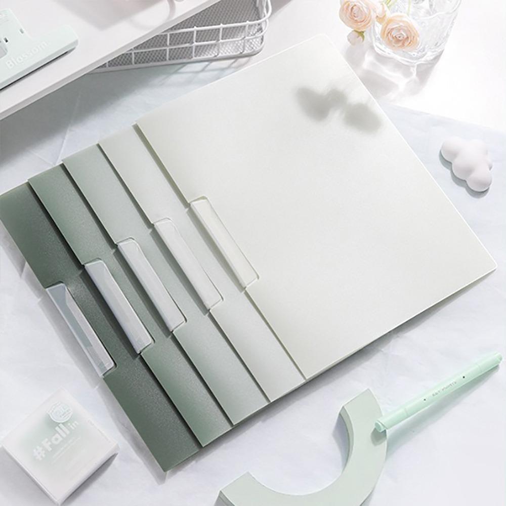 5PCS/Set Rotating Side Opening A4 File Folder Gradient Color File Organizer  School Office