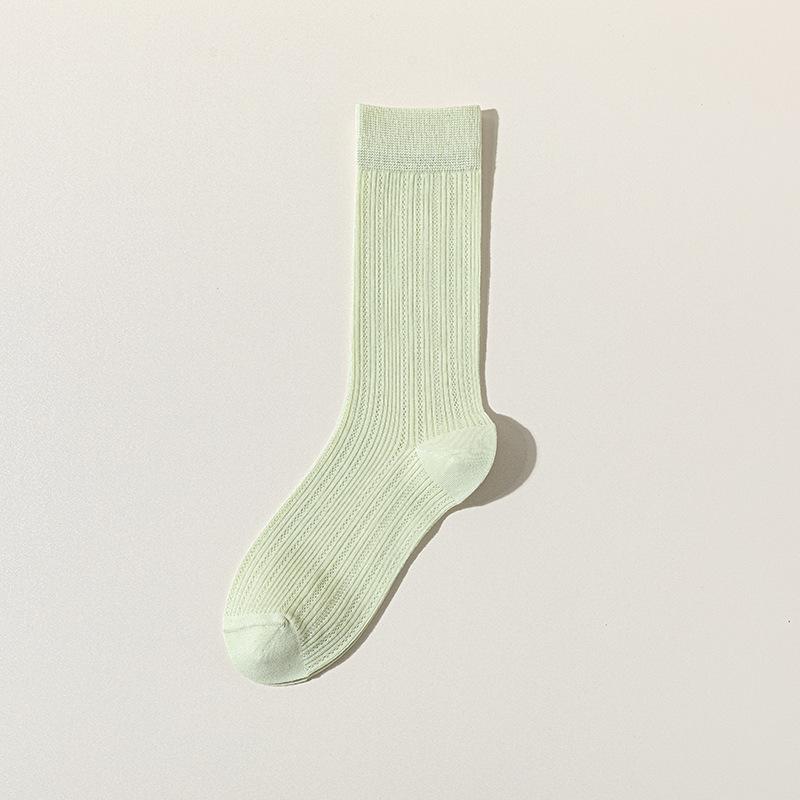 Women's Mid-calf Socks, Thin Ice Silk for Spring and Summer, Long Pile Socks for Summer