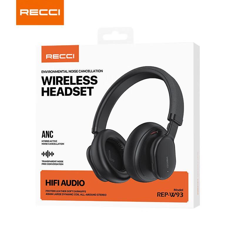 Беспроводные накладные наушники Recci REP-W93 с ANC