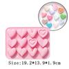 Porous Love Silicone Chocolate Baking Mold Heart Candy Jelly Ice Mould Cake Decor Soap Candle Making Tool Valentine's Day Gifts