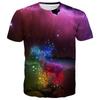 Мужская повседневная футболка с короткими рукавами и принтом в виде черепа и звездного неба с 3D-принтом Футболки (Мужской)