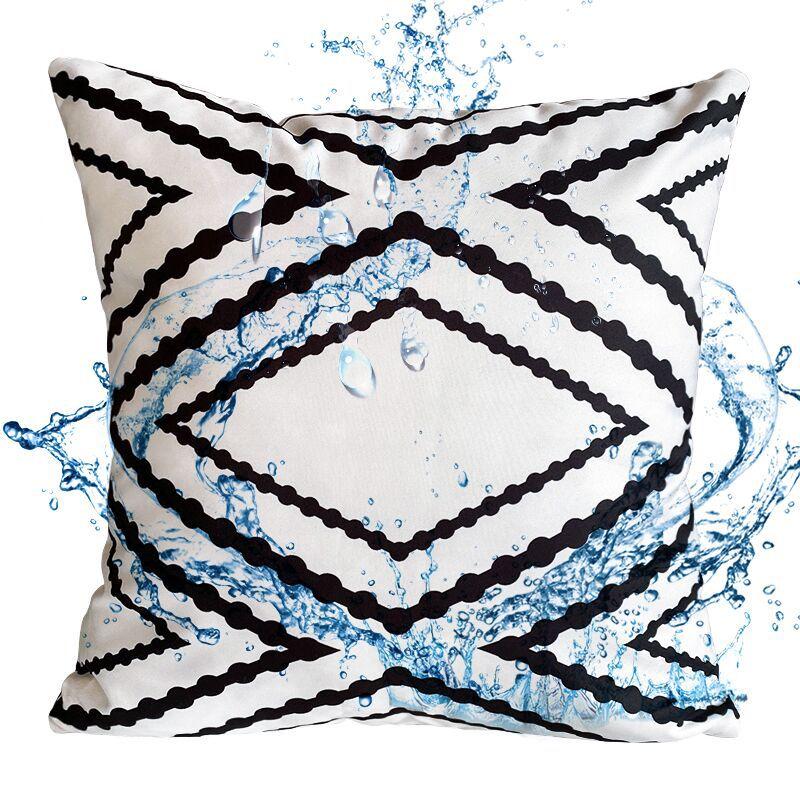 2 Pcs/set Coated Cotton Pillowcase Waterproof Oil proof Antifouling Simple Solid Color Pillow Cushion Cover