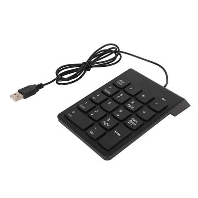 Проводная цифровая клавиатура Черная USB-подключение 18 клавиш Тихая Plug and Play Плавная цифровая клавиатура для банка