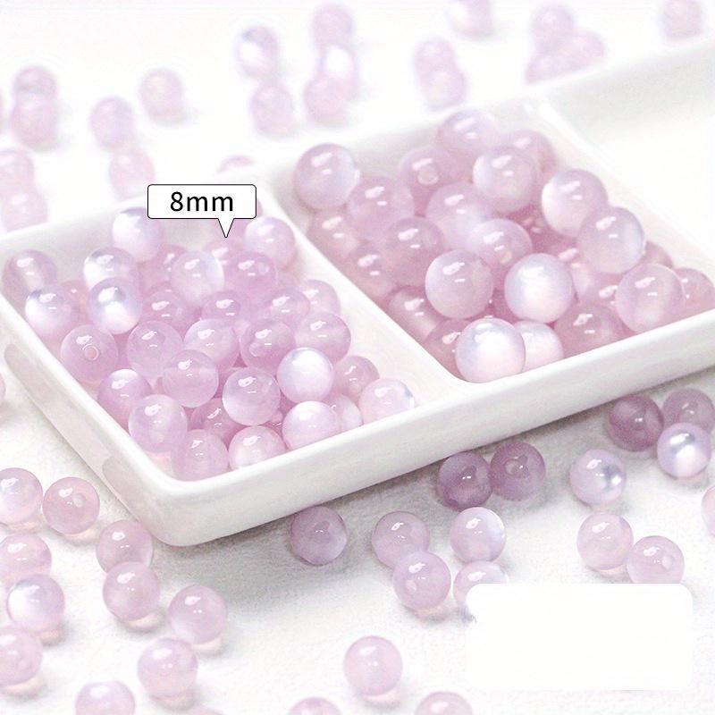 100 шт. бусины из смолы с имитацией кошачьего глаза, круглые бусины, ожерелья из бисера ручной работы, браслеты, серьги, ювелирные аксессуары