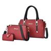 Women's Summer Fashion Child and Mother Bag Three-piece Set Lychee Pattern All-match One-shoulder Messenger Handbag