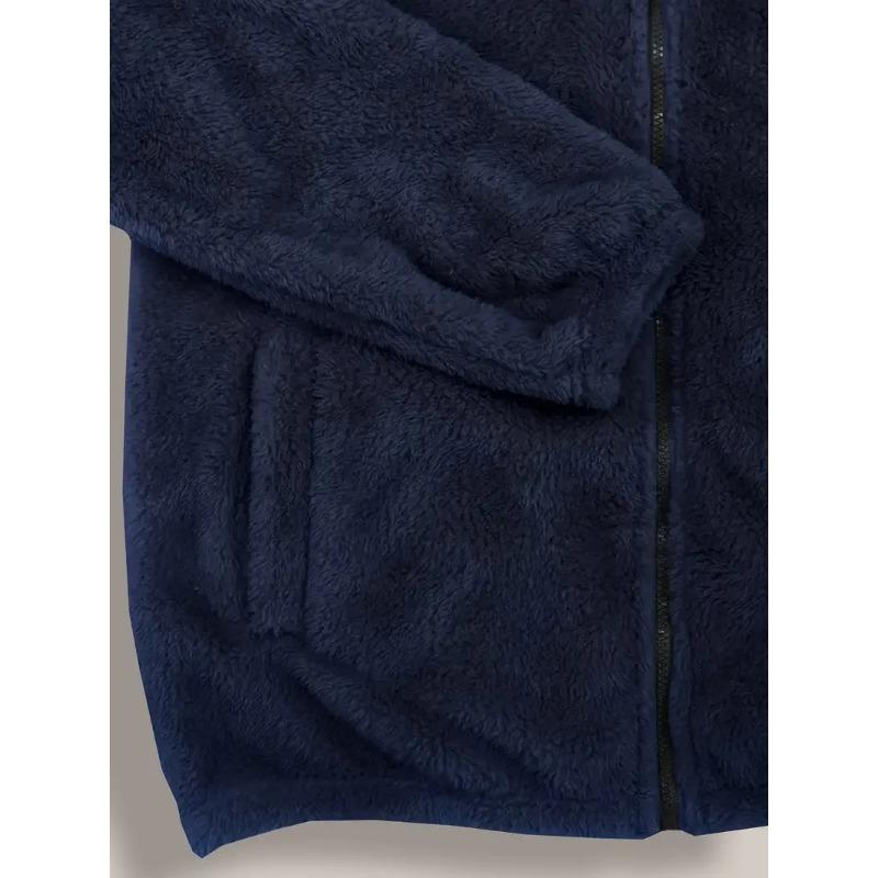 Men's Coral Fleece Jacket Hoodie Thickened Autumn Winter Warm Zipper Hooded New Arrival Comfortable Sweatshirt