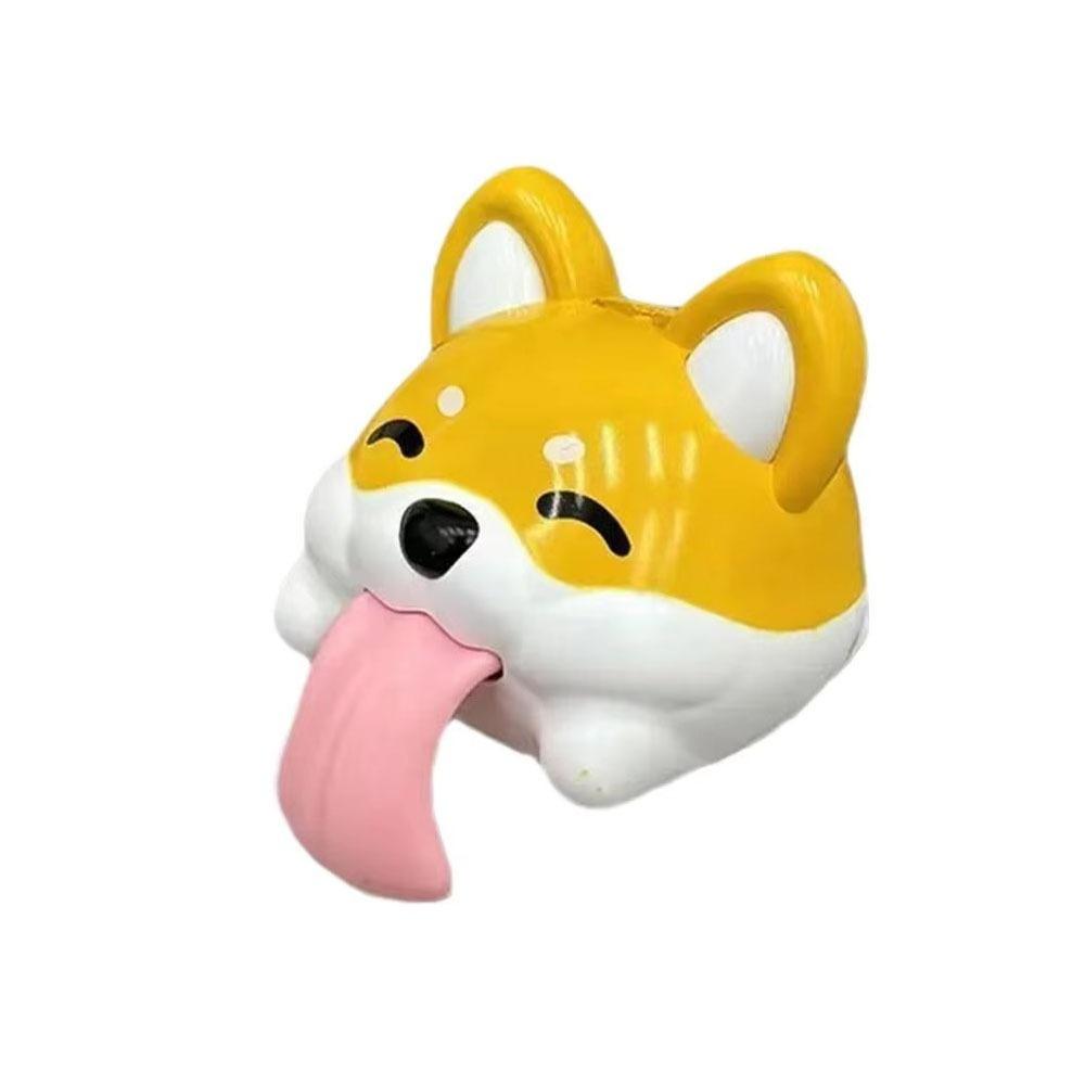 Sound-producing Dog Figure Keychain Cartoon Corgi Car Pendant Dog-Shaped Pendant  For Couples