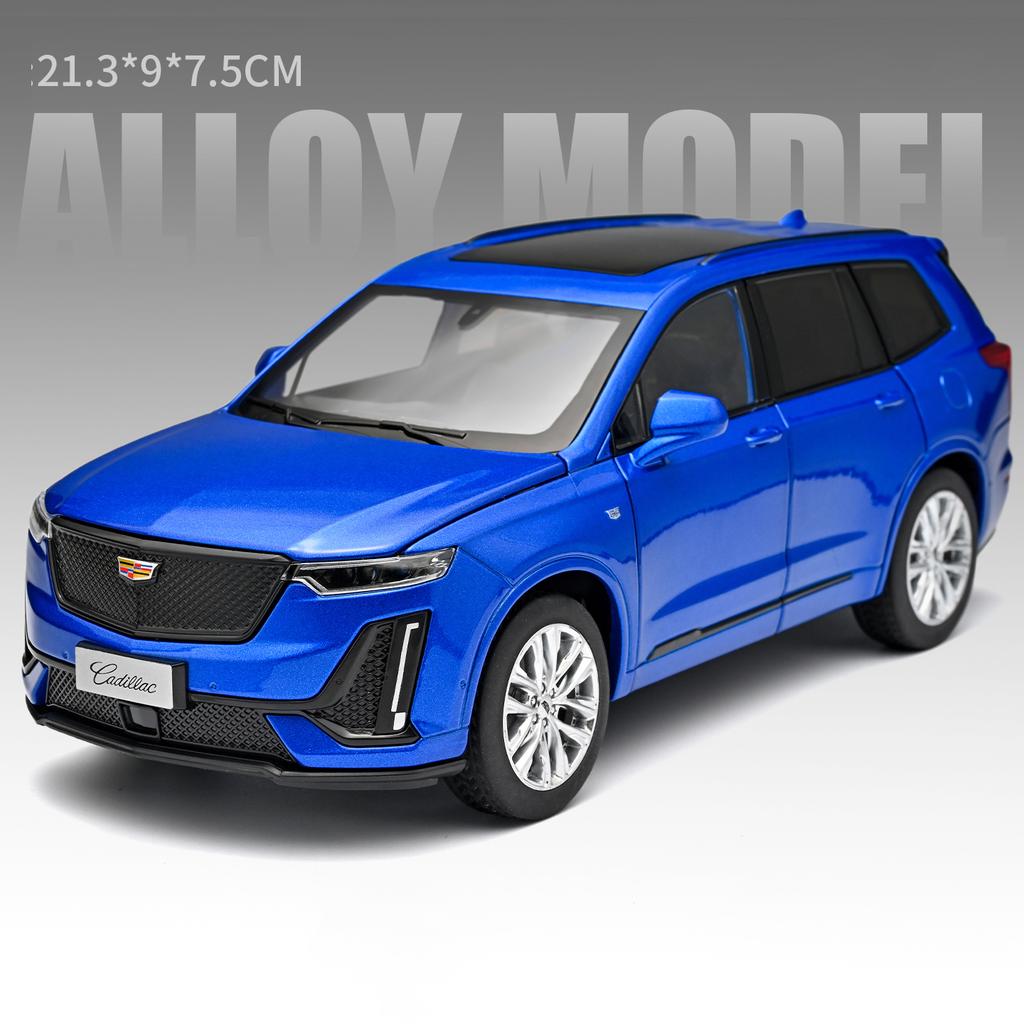 НОВИНКА 1:24 Cadillac XT6 Внедорожник Литой Модель Автомобиля Игрушка Металлическое Литье Под Давлением Оттяжная Машинка Со Звуком и Светом Игрушки для Коллекционирования Транспортное Средство