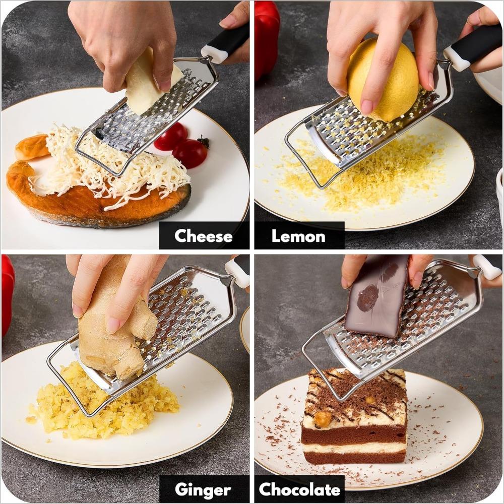 Профессиональные терки для сыра для кухни, ручные из нержавеющей стали, металлическая терка-зестер для лимона с ручкой для сыра, шоколада, специй, кухонные гаджеты