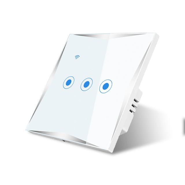 Умный сенсорный выключатель LangYeao EU UK Стандарт Tuya WiFi Приложение Удаленное Голосовое управление Таймер Режим сцены для домашней автоматизации