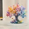 Crystal Butterfly Lucky Tree Decoration Household Living Room Decor Tree of Life 2D Acrylic Tabletop Decoration Holiday Gifts