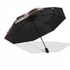 1pc My Hero Academia Automatic Opening Folding Umbrella with 3-Fold Design, 8-Bone Iron Frame Outdoor for Fans, Travelers, Daily Use, and Festive Gift