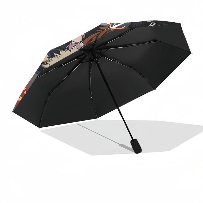 1pc My Hero Academia Automatic Opening Folding Umbrella with 3-Fold Design, 8-Bone Iron Frame Outdoor for Fans, Travelers, Daily Use, and Festive Gift