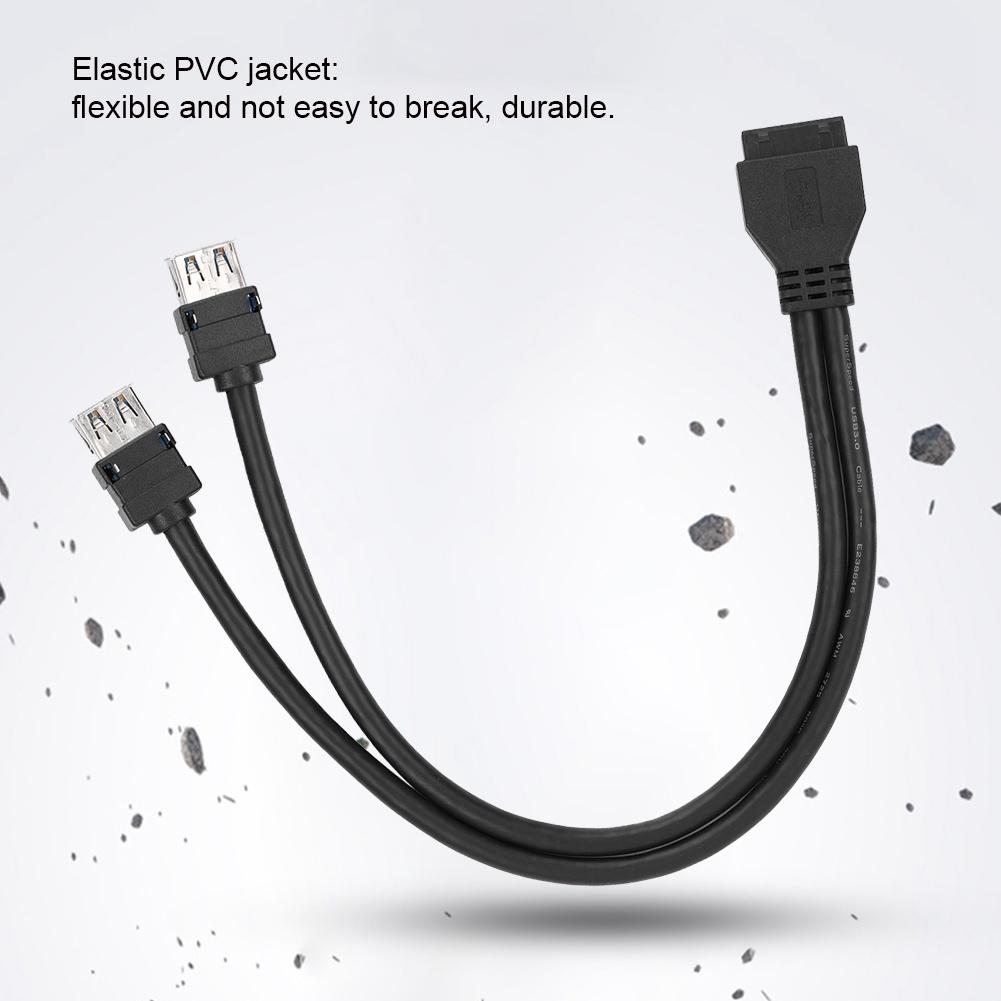 Кабель USB 3.0 19/20 Pin для передней панели материнской платы настольного компьютера с фиксированными ножками