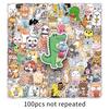 100 Pet Milk Tea Graffiti Stickers Cartoon Cute Animal Gum Creative Water Cup Mobile Suitcase Stickers