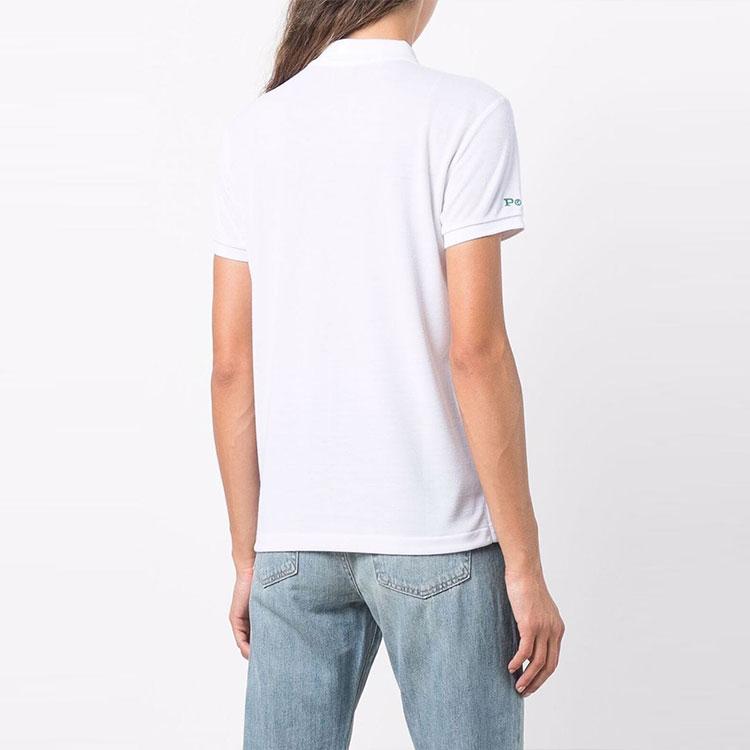 Polo Ralph Lauren Женская футболка поло с вышивкой пони, с коротким рукавом, белая 211806666-001