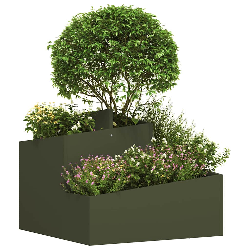 Garden Planter Olive Green 60 x 60 x 50 cm