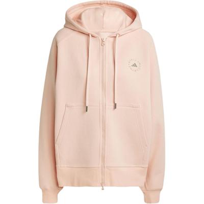 X Stella McCartney Вязаная спортивная куртка на молнии, двусторонняя, свободного кроя, с капюшоном и длинными рукавами, женская куртка, паровой розовый, JI5160