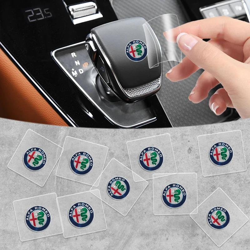 NPGYU1 1/2/5/10pcs Car Stickers emblem Auto Decor Decals For Alfa Romeo Giulia Stelvio Giulietta 156 159 147 Mito Tonale Brera Disco V