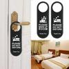 Door Sign 1pc 24*8cm Black Hang On Door Or Wall Leather Many Occasions