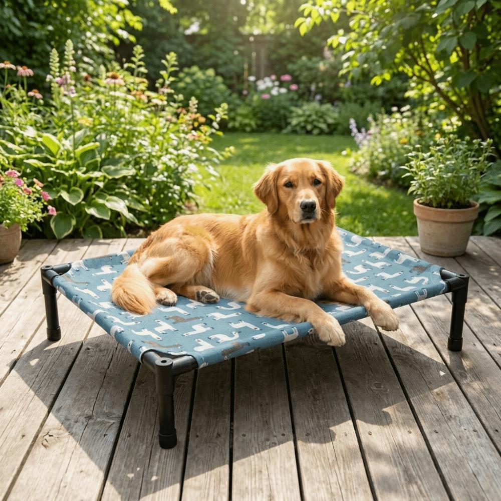 Moisture Proof Dog Marching Bed Breathable Elevated Pet Bed Cat Sleeping Bed Indoor Outdoor