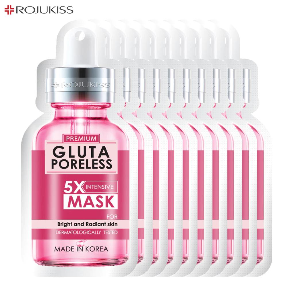 Rojukiss Акне/Укрепляющая/Красная сыворотка/Глута/HYA/Омега/Идеальная/Восстанавливающая/Белая/Цинковая интенсивная маска без пор 5X 25 мл - Thai Skincare