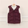Korean Version of the New Women's Lightweight Sleeveless Solid Color Thickened Warm Sports Leisure Loose Cotton Jacket