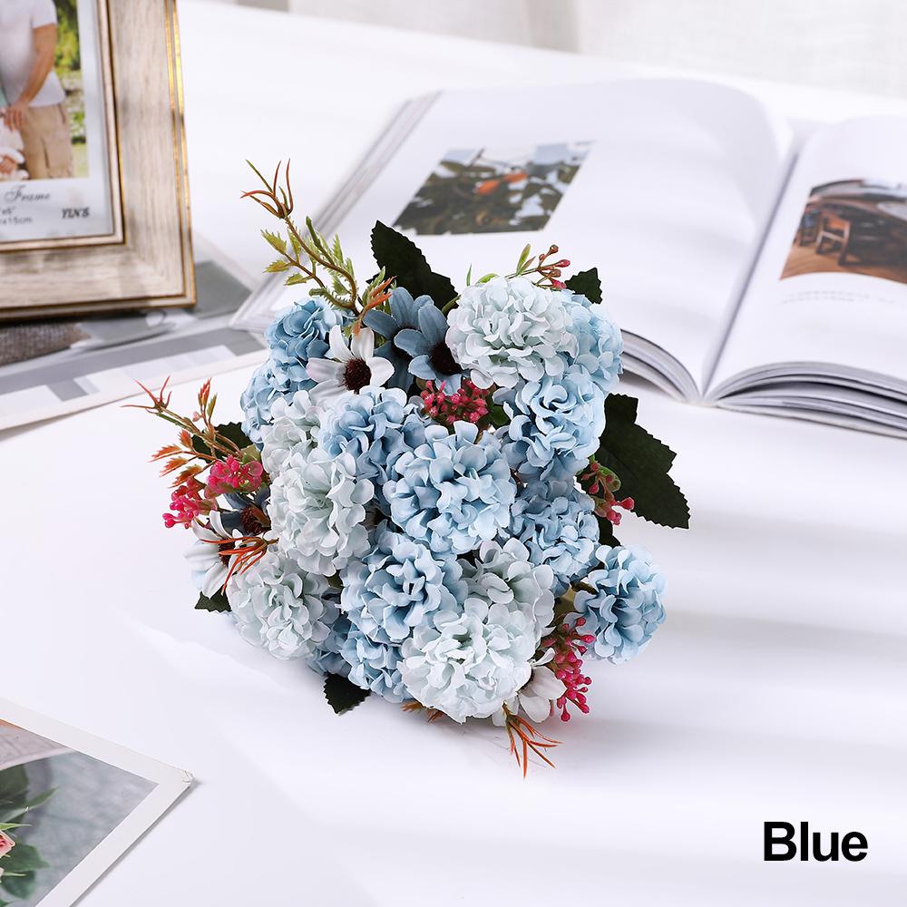 Украшение дома, товары для вечеринок, цветочная композиция, реалистичные растения, шелковая ромашка, искусственная гортензия