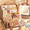 Notebook, Stickers Back-to-School Supplies Cute Gift Bag for Students Capybara Stationery Set