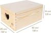 Creative Deco Caisse Bois Rangement 30x20x14cm - Boîte de Rangement Bois - Boite Rangement Cuisine - Caisse de Rangement Couvercle