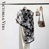 VICTORIA&VERA Printed Mulberry Silk Scarf