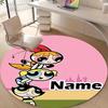 Personalized The Powerpuff Girls Round Chair Office Rug - Perfect for Mat, Office Chair & More - Ideal Gift for Birthdays and Holidays