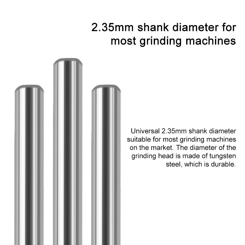 7PCS Ceramic Diamond Nail Drill Bits Set Milling Cutter Manicure Ceramic Tungsten Set 2.35mm