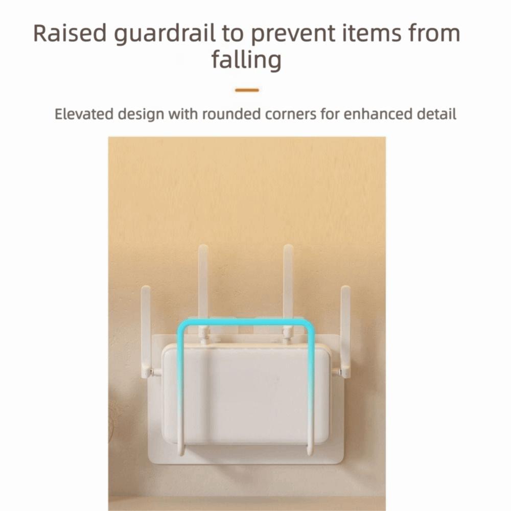 No-Drill Router Shelf Wall Mount Holder Router Storage Box Router Storage Rack Living Room